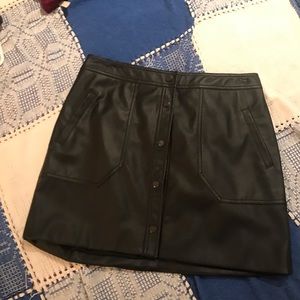 Trouve Leather, Button Mini Skirt